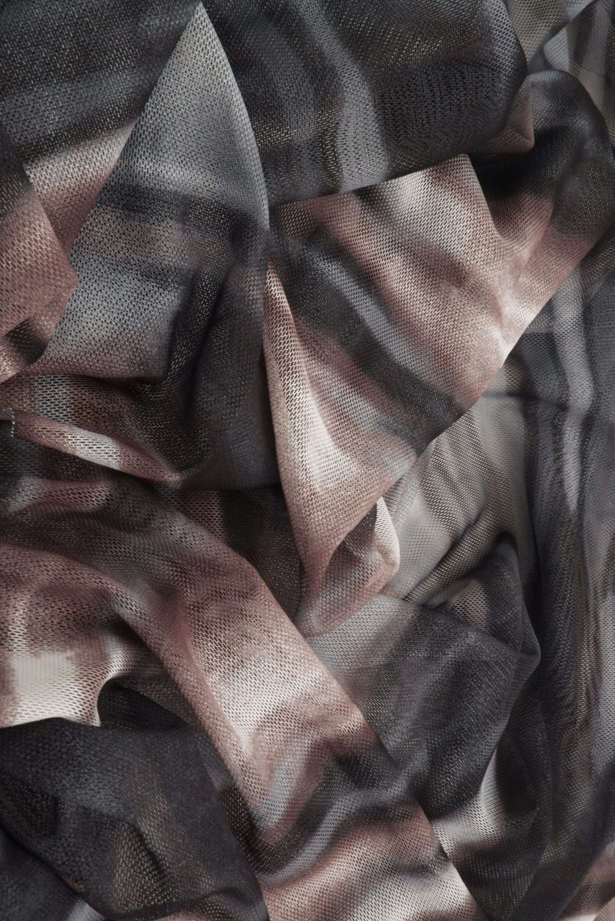 1 Yard Digital Abstract/Tie Dye Mesh Knit Fabric, 56/58? Wide Polyester Spandex Blend