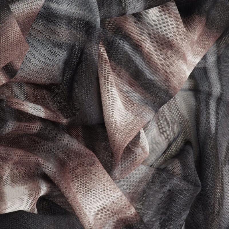 1 Yard Digital Abstract Tie Dye Mesh Fabric, 56/58'' Wide Polyester Spandex Blend
