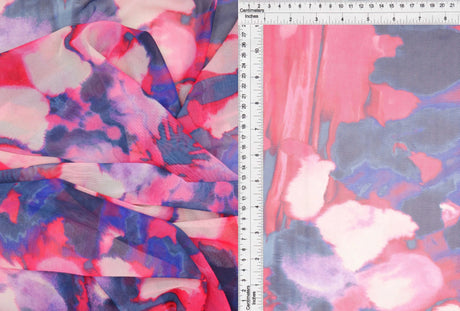 1 Yard Digital Tie Dye Mesh Fabric, 54? Wide Polyester Spandex Blend