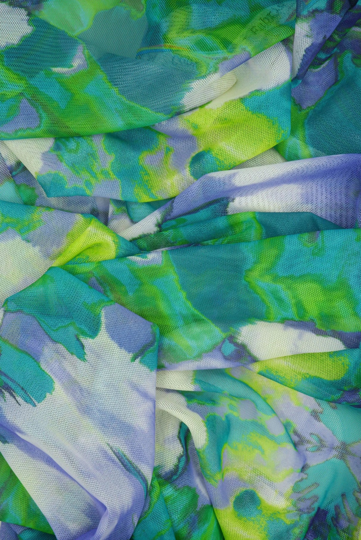 1 Yard Digital Tie Dye Mesh Fabric, 54? Wide Polyester Spandex Blend