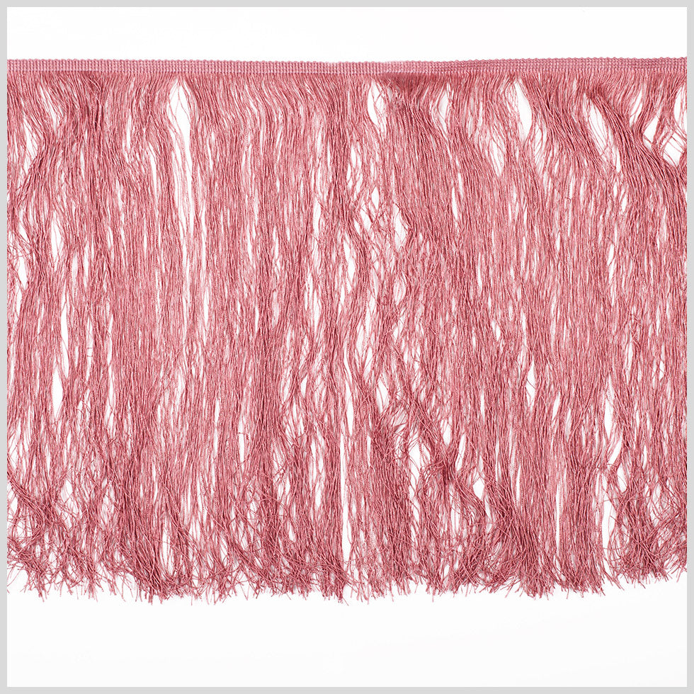 European Chainette Fringe Trim - 16" - Dusty Rose - Lindsay Collection