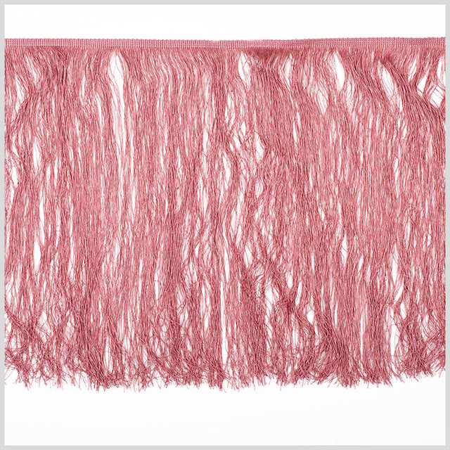 European Chainette Fringe Trim - 16" - Dusty Rose - Lindsay Collection