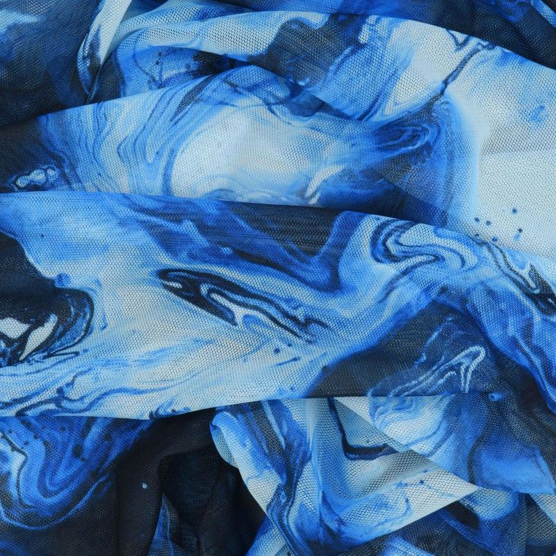 1 Yard Polyester Spandex 80 GSM Mesh Digital Abstract Print Fabric Lightweight 54" Width