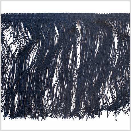 European Chainette Fringe Trim - 8" - Navy - Lindsay Collection