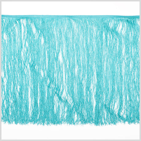 European Chainette Fringe Trim - 16" - Turquoise - Lindsay Collection