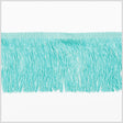 European Chainette Fringe Trim - 4" - Aqua Blue - Lindsay Collection