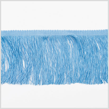 European Chainette Fringe Trim - 4" - Powder Blue - Lindsay Collection