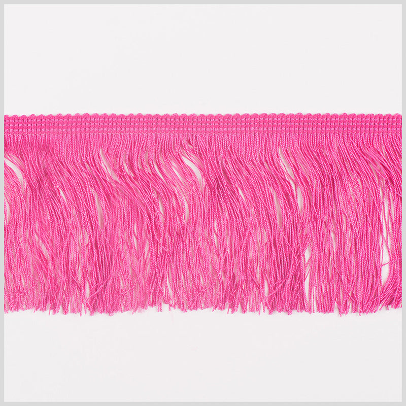 European Chainette Fringe Trim - 4" - Magenta - Lindsay Collection