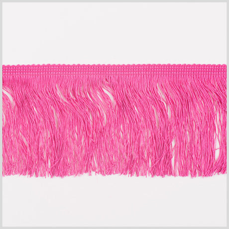 European Chainette Fringe Trim - 4" - Magenta - Lindsay Collection
