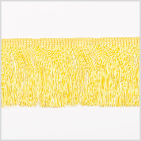 European Chainette Fringe Trim - 4" - Yellow - Lindsay Collection