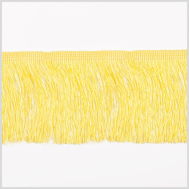 European Chainette Fringe Trim - 4" - Yellow - Lindsay Collection