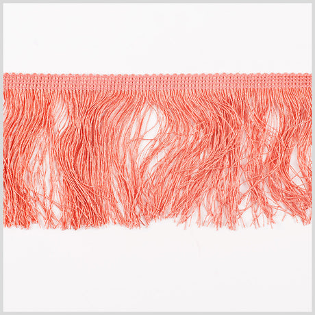 European Chainette Fringe Trim - 4" - Salmon - Lindsay Collection