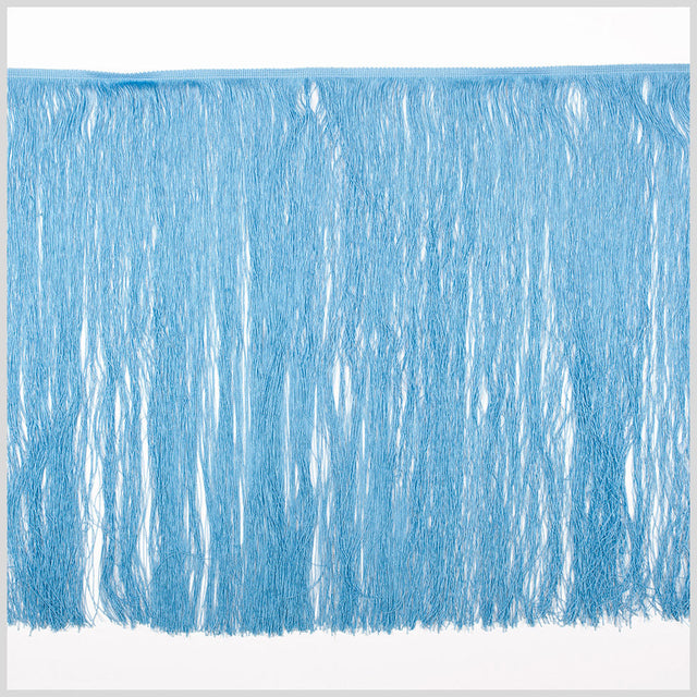 European Chainette Fringe Trim - 24" - Powder Blue - Lindsay Collection