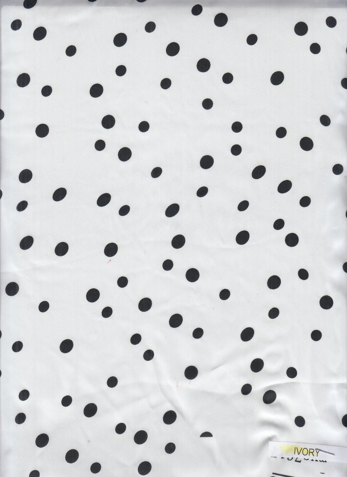1 Yard Satin Polka Dot Print Fabric, 57/58? Wide 100% Polyester