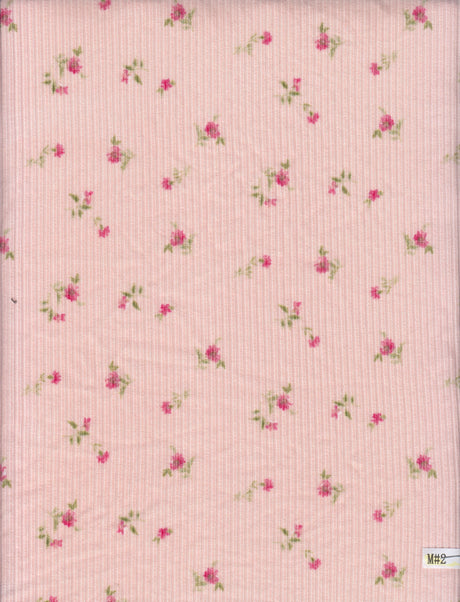 Ribbed Ditsy Floral Stretch Knit