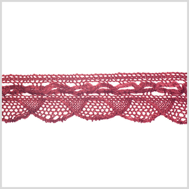 1.5" European Red Crochet Trim