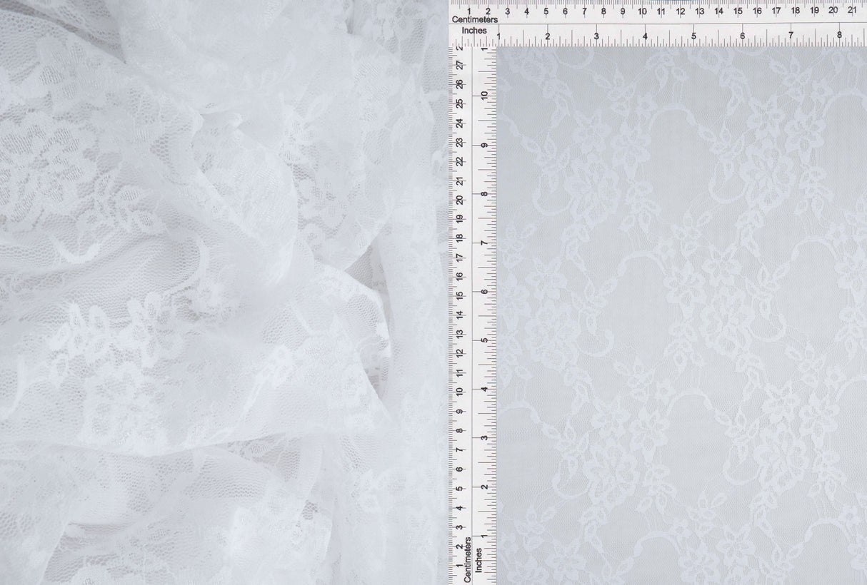 Floral Lace Nylon Spandex Fabric