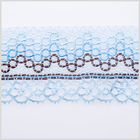 3" European Blue Crochet Trim