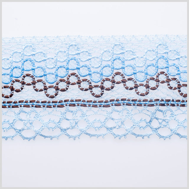 3" European Blue Crochet Trim