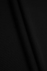 Heavy Rib Knit Black Ivory