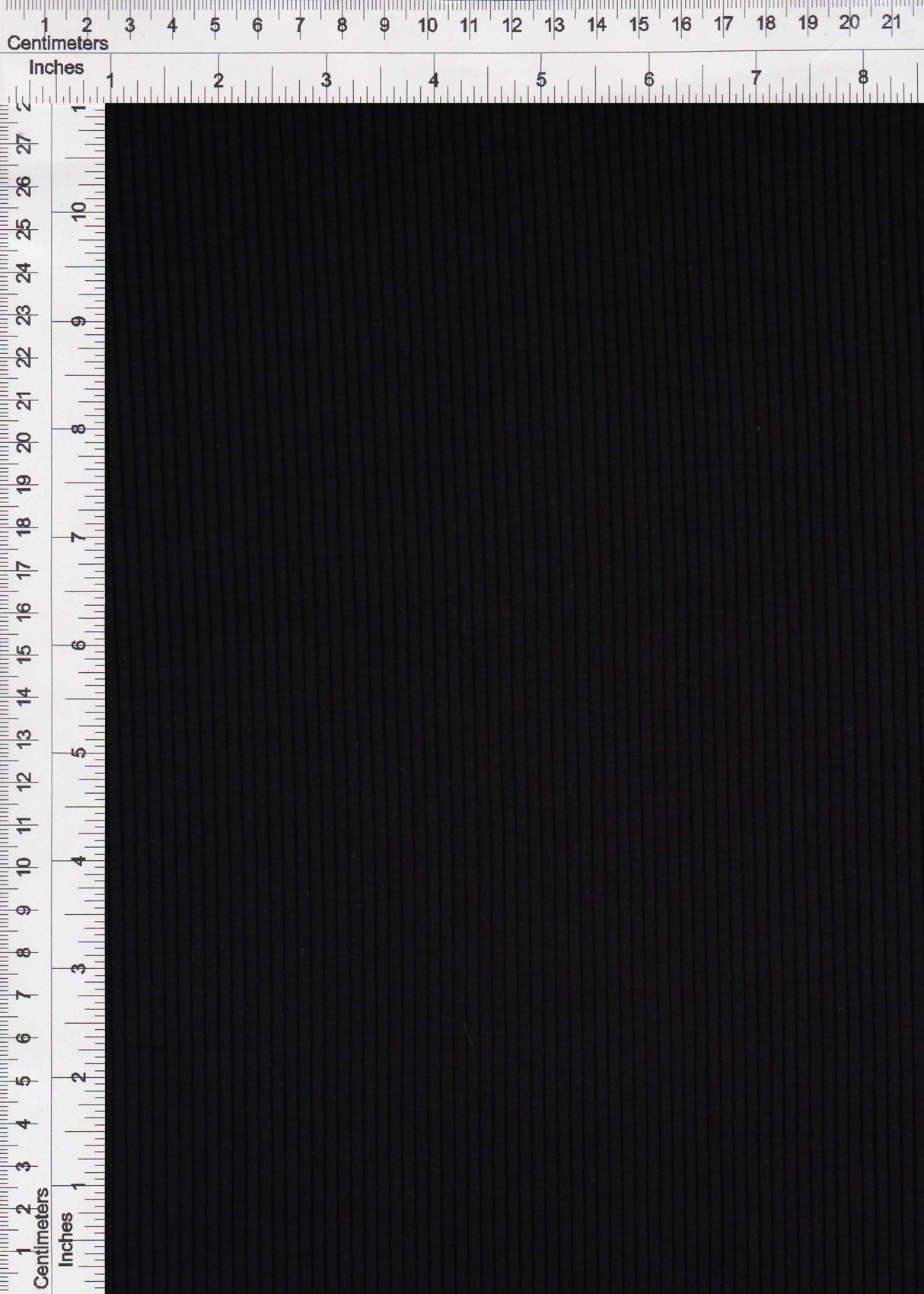 Heavy Rib Knit Black Ivory