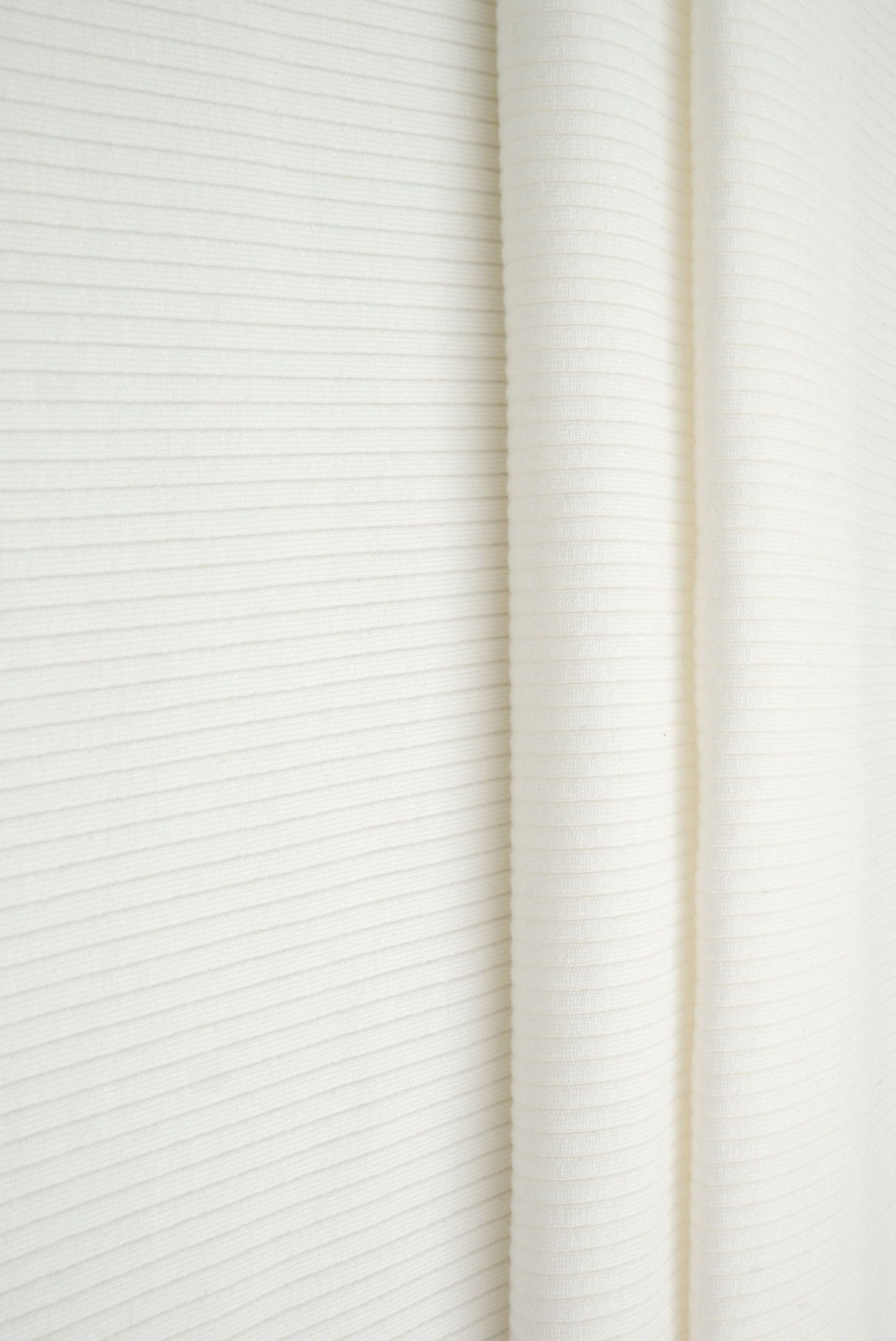 Heavy Rib Knit Black Ivory