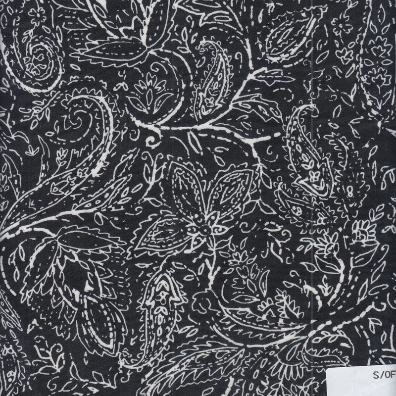 1 Yard DTY Brushed Paisley Print Fabric 58/60 Inch Wide Polyester Spandex Knit
