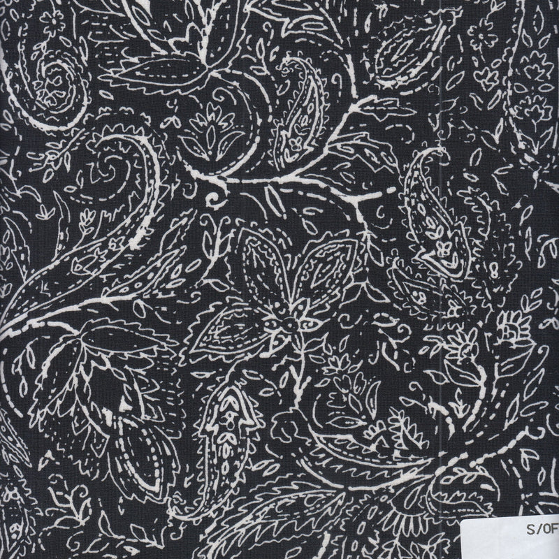 Paisley Print DTY Brushed Knit Black