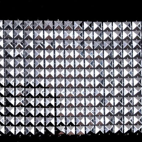 Silver Pyramid Studs Trimming - 4"