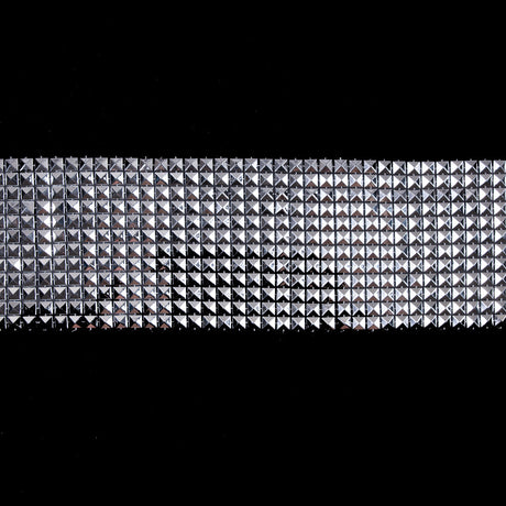 Silver Pyramid Studs Trimming - 4"