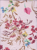 1 yarda de tela estampada floral digital cepillada DTY 170 GSM, poliéster y spandex, ancho 58/60''  