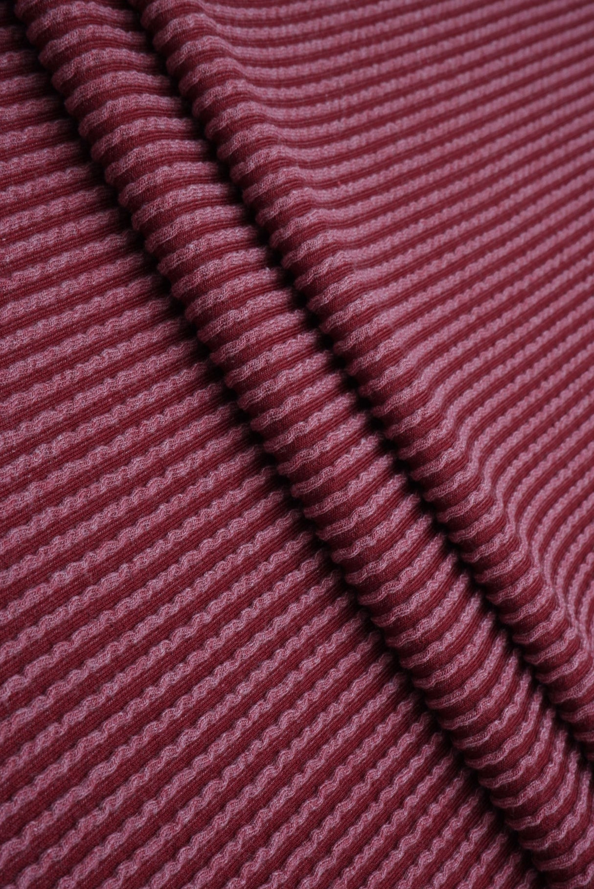 Jacquard Double Knit Rib Stretch Fabric