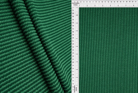 1 Yard 52" Knit Jacquard Rib Fabric 80% Polyester 15% Rayon 5% Spandex 230 GSM