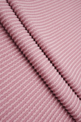 Jacquard Double Knit Rib Stretch Fabric