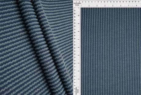 1 Yard 52" Knit Jacquard Rib Fabric 80% Polyester 15% Rayon 5% Spandex 230 GSM