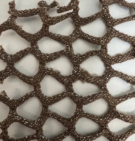 1 Yard Lurex Fishnet Mesh Fabric, 58/60? Wide Polyester Spandex Blend