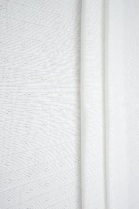 1 Yard Cotton Style Pointelle Rib Knit Jacquard Fabric Soft Rayon Poly Blend 68/70 Inch