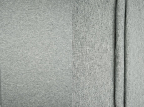 1 Yard Cotton Style Pointelle Rib Knit Jacquard Fabric Soft Rayon Poly Blend 68/70 Inch