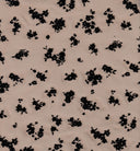 Floral Flocking Mesh Black