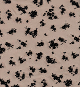 Floral Flocking Mesh Black
