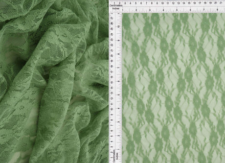 Stretch Lace Fabric 1 Yard Lightweight Flexible Sheer Material 58/60" Wide