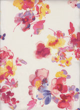 1 Yard Digital Floral Peach Skin Print Fabric, 58/59? Wide Polyester Spandex Blend