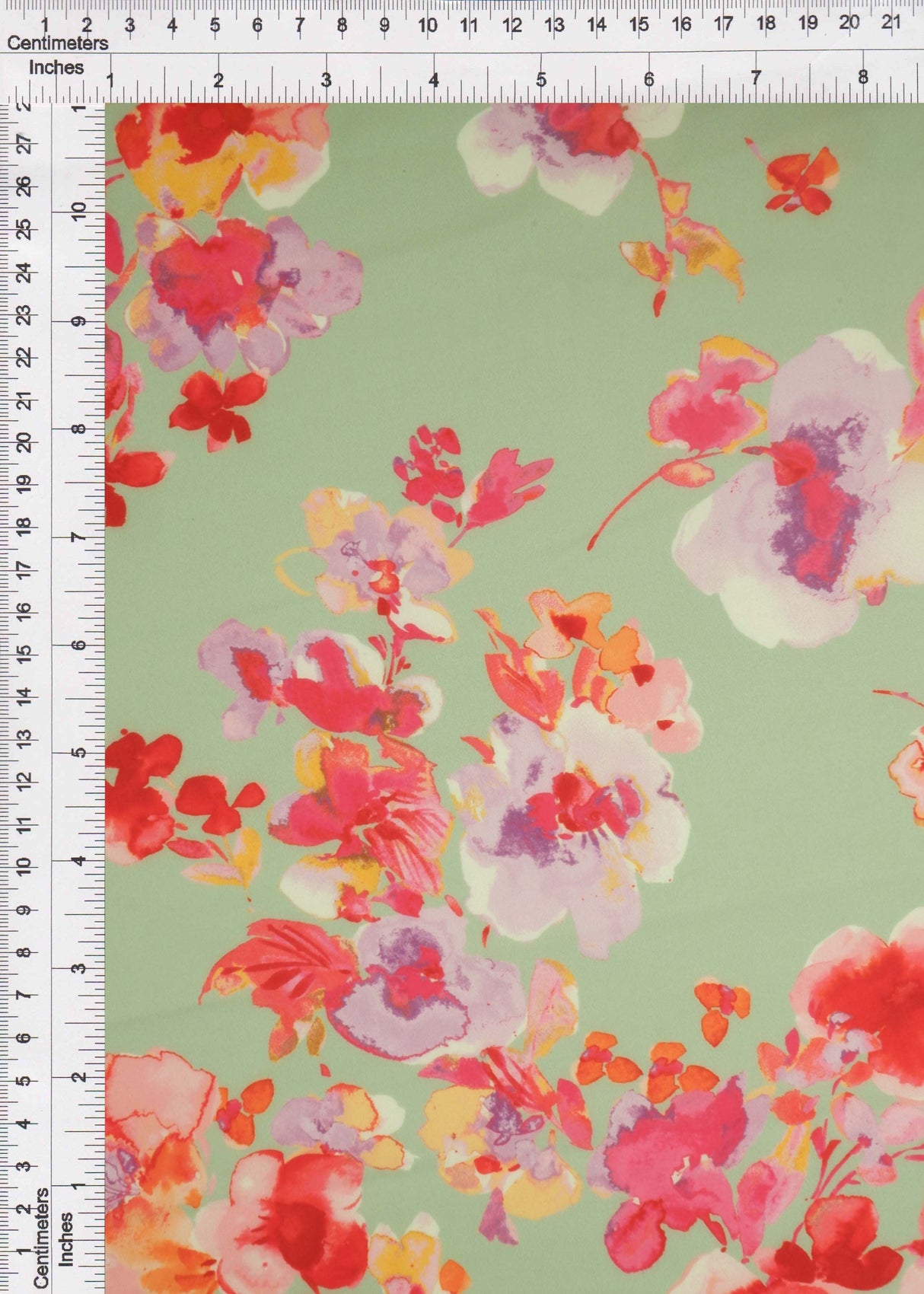 Floral Printed Peach Skin Woven