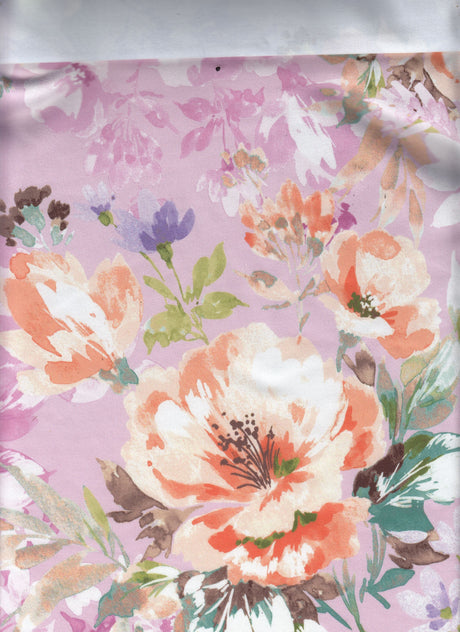 Brushed DTY Floral Knit Pink
