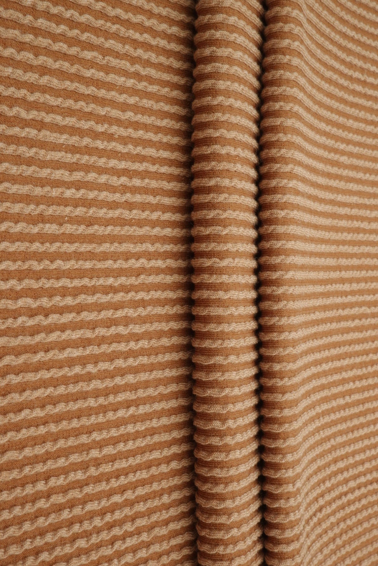 Jacquard Double Knit Rib Stretch Fabric