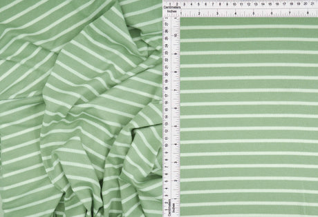 Viscose Crepe Stripe Stretch Fabric