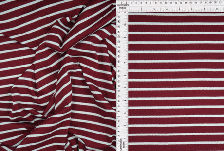 Viscose Crepe Stripe Stretch Fabric