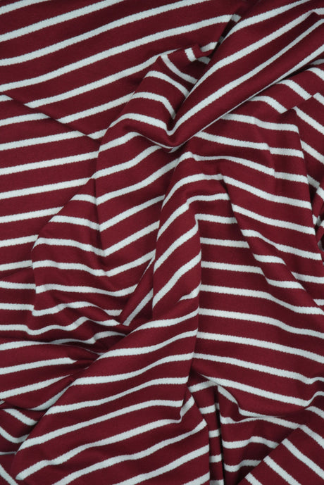 Viscose Crepe Stripe Stretch Fabric