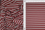 Viscose Crepe Stripe Stretch Fabric