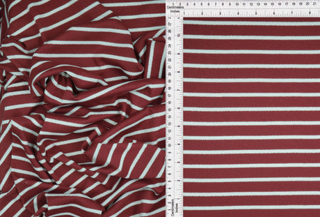 Viscose Crepe Stripe Stretch Fabric